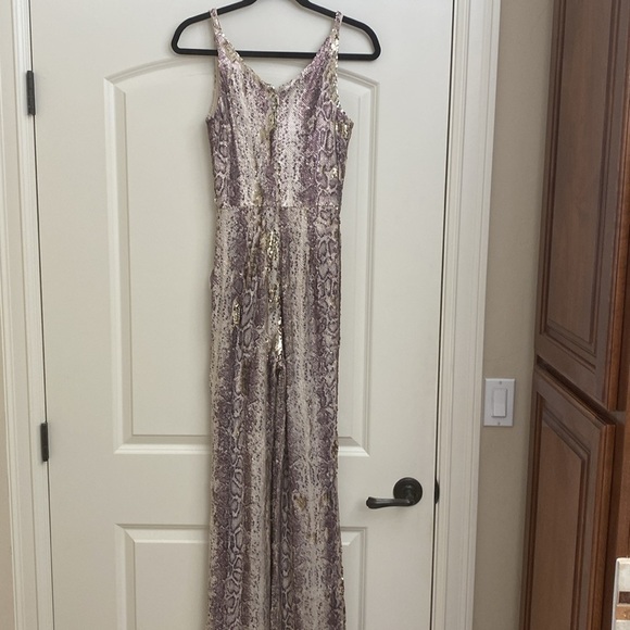 NWT Dress The Population Charlie Python Sequin Ornate Jumpsuit Womens XS ABBA - Picture 4 of 13
